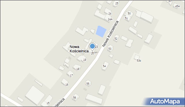 Nowa Kościelnica, Nowa Kościelnica, 20, mapa Nowa Kościelnica