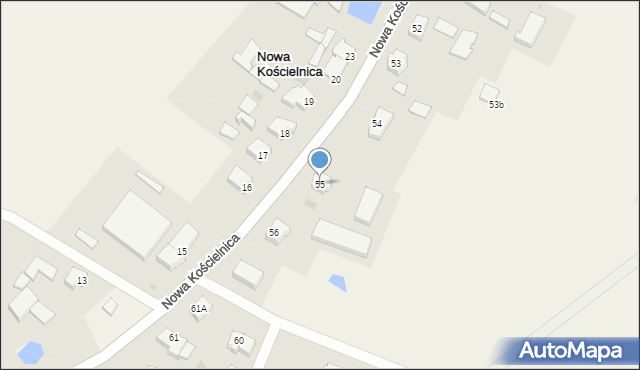 Nowa Kościelnica, Nowa Kościelnica, 55, mapa Nowa Kościelnica