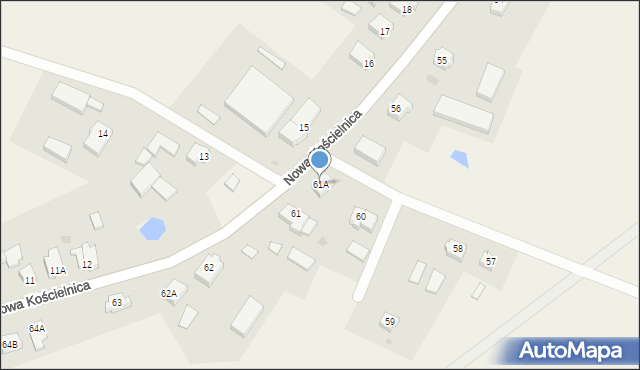 Nowa Kościelnica, Nowa Kościelnica, 61A, mapa Nowa Kościelnica