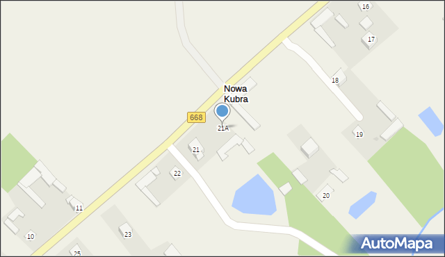 Nowa Kubra, Nowa Kubra, 21A, mapa Nowa Kubra