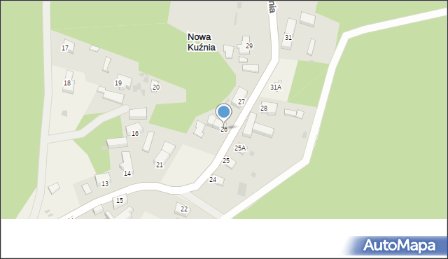 Nowa Kuźnia, Nowa Kuźnia, 26, mapa Nowa Kuźnia