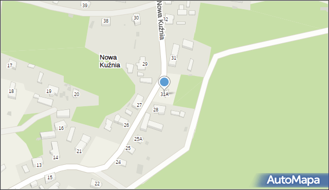 Nowa Kuźnia, Nowa Kuźnia, 31A, mapa Nowa Kuźnia