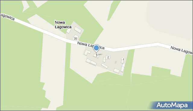 Nowa Łagowica, Nowa Łagowica, 3, mapa Nowa Łagowica