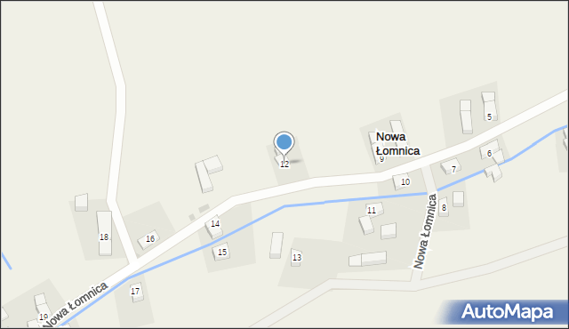 Nowa Łomnica, Nowa Łomnica, 12, mapa Nowa Łomnica