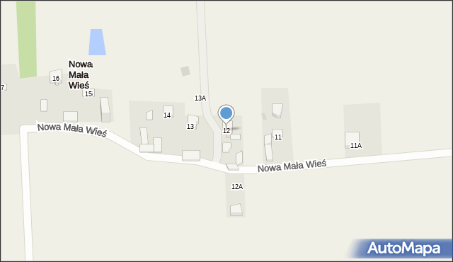 Nowa Mała Wieś, Nowa Mała Wieś, 12, mapa Nowa Mała Wieś