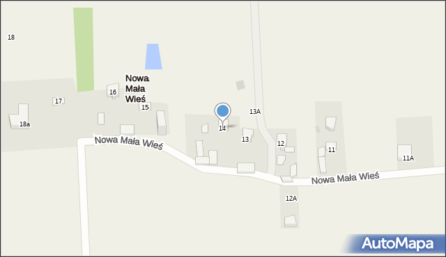 Nowa Mała Wieś, Nowa Mała Wieś, 14, mapa Nowa Mała Wieś