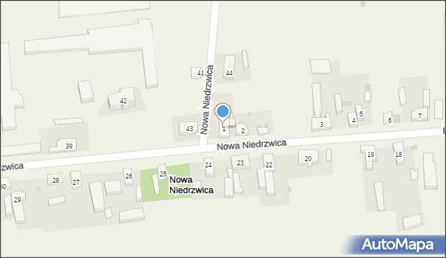 Nowa Niedrzwica, Nowa Niedrzwica, 1, mapa Nowa Niedrzwica