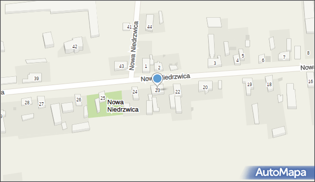 Nowa Niedrzwica, Nowa Niedrzwica, 23, mapa Nowa Niedrzwica