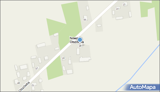 Nowa Olszówka, Nowa Olszówka, 18, mapa Nowa Olszówka