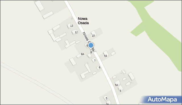 Nowa Osada, Nowa Osada, 8, mapa Nowa Osada