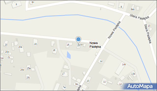 Nowa Pasłęka, Nowa Pasłęka, 15, mapa Nowa Pasłęka