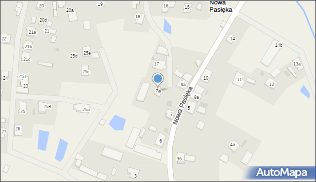 Nowa Pasłęka, Nowa Pasłęka, 7a, mapa Nowa Pasłęka