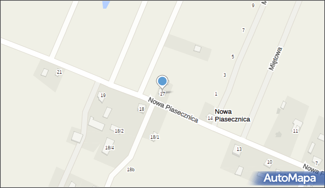 Nowa Piasecznica, Nowa Piasecznica, 17, mapa Nowa Piasecznica