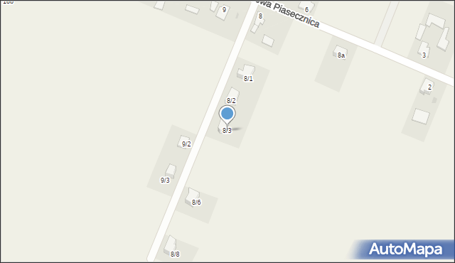 Nowa Piasecznica, Nowa Piasecznica, 8/3, mapa Nowa Piasecznica
