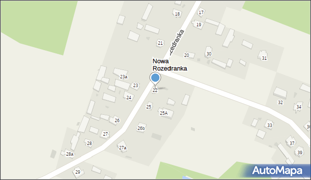 Nowa Rozedranka, Nowa Rozedranka, 22, mapa Nowa Rozedranka
