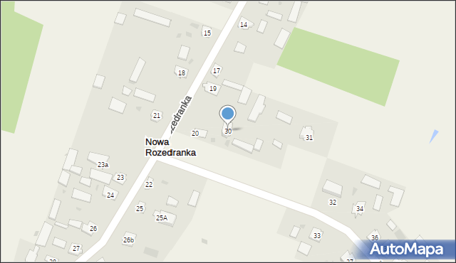 Nowa Rozedranka, Nowa Rozedranka, 30, mapa Nowa Rozedranka