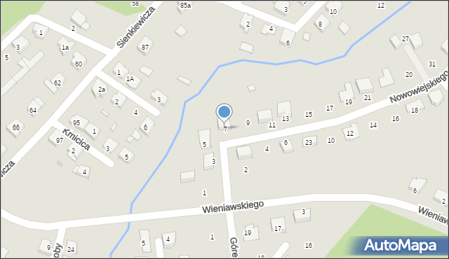 Nowa Sól, Nowowiejskiego Feliksa, 7, mapa Nowa Sól
