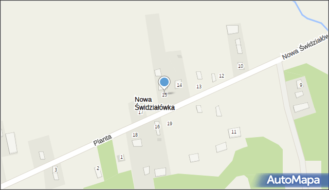 Nowa Świdziałówka, Nowa Świdziałówka, 15, mapa Nowa Świdziałówka