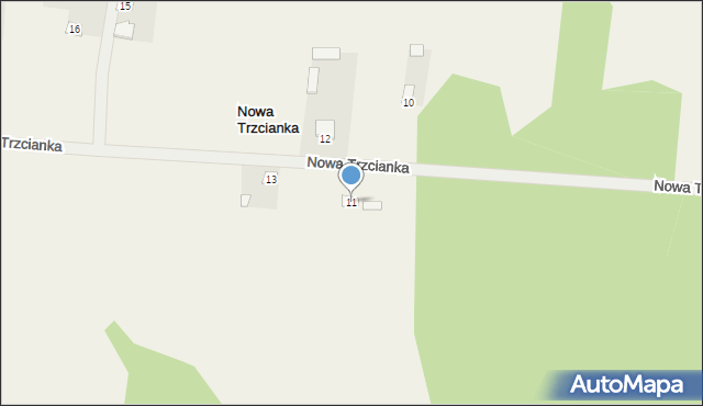 Nowa Trzcianka, Nowa Trzcianka, 11, mapa Nowa Trzcianka