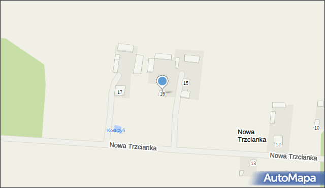 Nowa Trzcianka, Nowa Trzcianka, 16, mapa Nowa Trzcianka