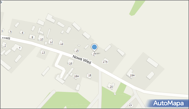 Nowa Wieś, Nowa Wieś, 17, mapa Nowa Wieś
