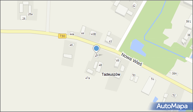Nowa Wieś, Nowa Wieś, 47, mapa Nowa Wieś