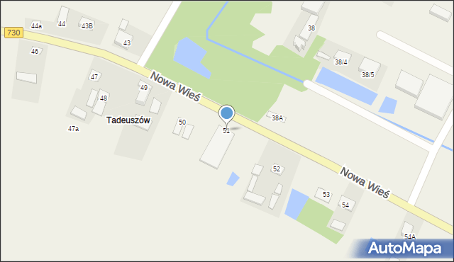 Nowa Wieś, Nowa Wieś, 51, mapa Nowa Wieś