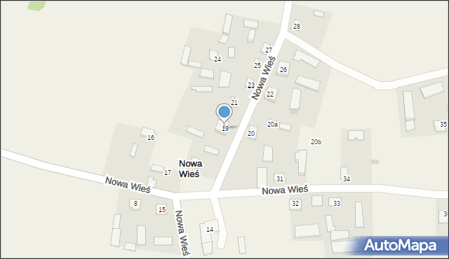Nowa Wieś, Nowa Wieś, 19, mapa Nowa Wieś