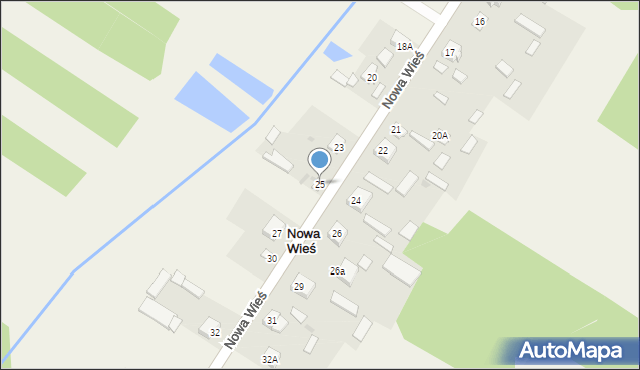 Nowa Wieś, Nowa Wieś, 25, mapa Nowa Wieś