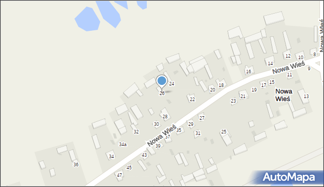 Nowa Wieś, Nowa Wieś, 26, mapa Nowa Wieś
