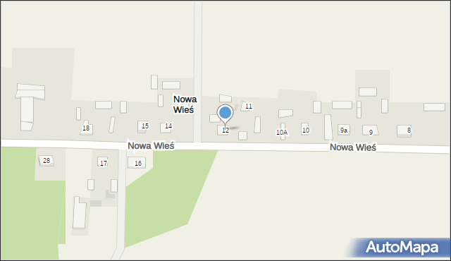 Nowa Wieś, Nowa Wieś, 12, mapa Nowa Wieś