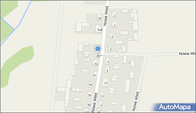 Nowa Wieś, Nowa Wieś, 63, mapa Nowa Wieś