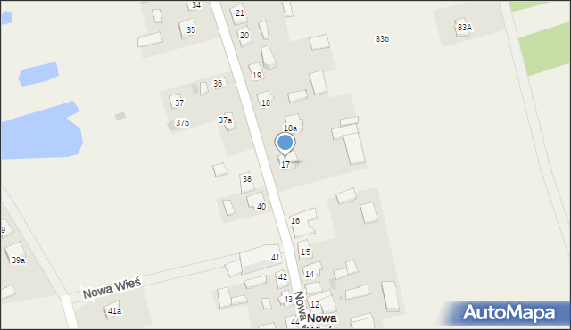 Nowa Wieś, Nowa Wieś, 17A, mapa Nowa Wieś