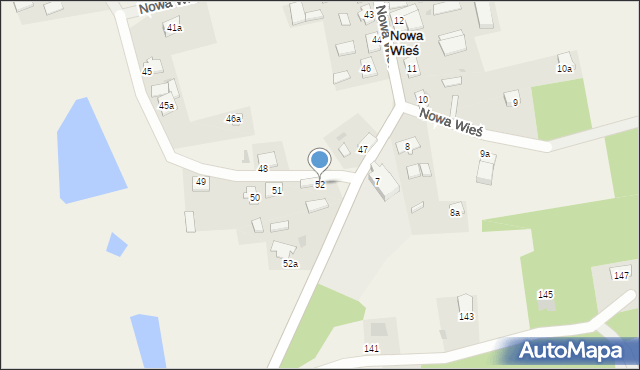 Nowa Wieś, Nowa Wieś, 52, mapa Nowa Wieś