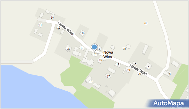 Nowa Wieś, Nowa Wieś, 14, mapa Nowa Wieś
