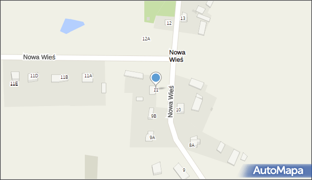 Nowa Wieś, Nowa Wieś, 11, mapa Nowa Wieś