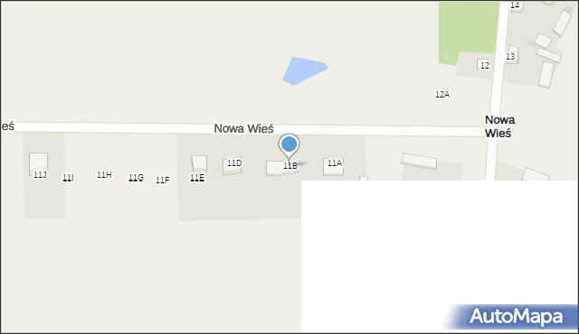 Nowa Wieś, Nowa Wieś, 11B, mapa Nowa Wieś