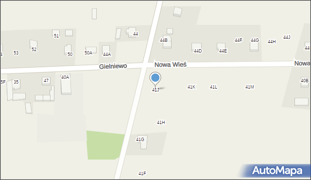 Nowa Wieś, Nowa Wieś, 41J, mapa Nowa Wieś