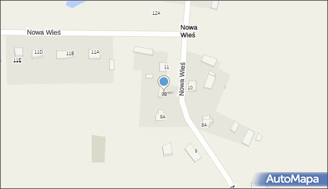 Nowa Wieś, Nowa Wieś, 9B, mapa Nowa Wieś