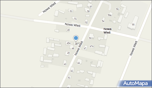 Nowa Wieś, Nowa Wieś, 48, mapa Nowa Wieś