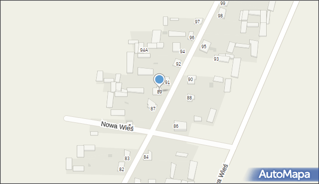 Nowa Wieś, Nowa Wieś, 89, mapa Nowa Wieś