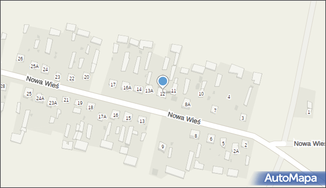 Nowa Wieś, Nowa Wieś, 12, mapa Nowa Wieś