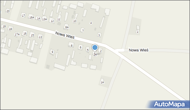 Nowa Wieś, Nowa Wieś, 2A, mapa Nowa Wieś