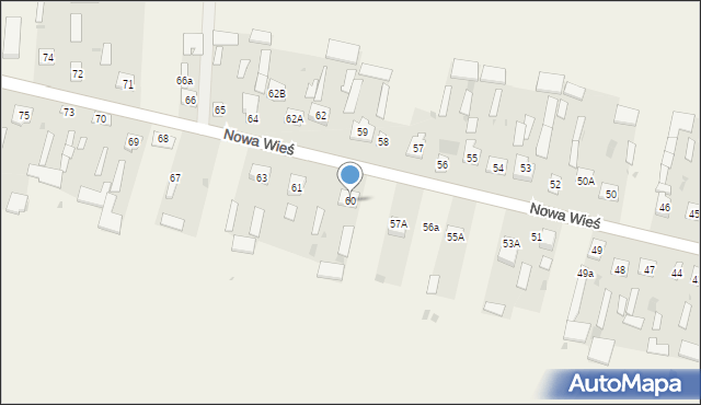 Nowa Wieś, Nowa Wieś, 60, mapa Nowa Wieś