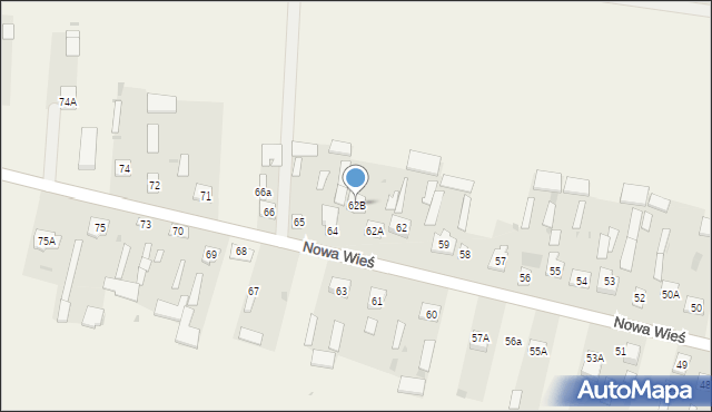 Nowa Wieś, Nowa Wieś, 62B, mapa Nowa Wieś