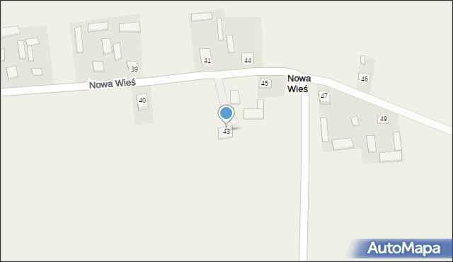 Nowa Wieś, Nowa Wieś, 43, mapa Nowa Wieś