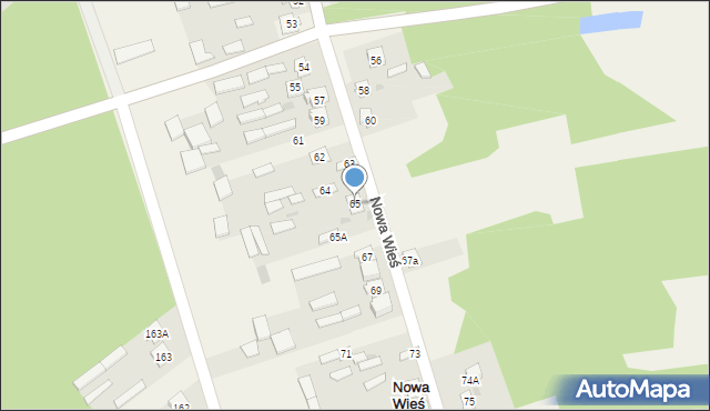 Nowa Wieś, Nowa Wieś, 65, mapa Nowa Wieś