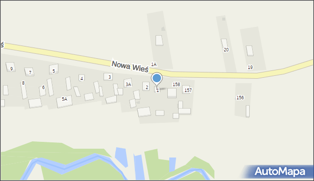 Nowa Wieś, Nowa Wieś, 1, mapa Nowa Wieś