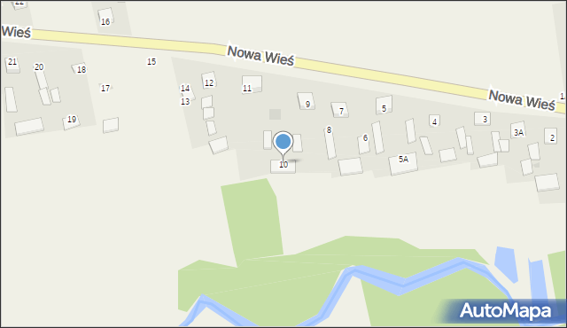 Nowa Wieś, Nowa Wieś, 10, mapa Nowa Wieś