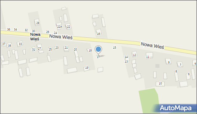 Nowa Wieś, Nowa Wieś, 17, mapa Nowa Wieś